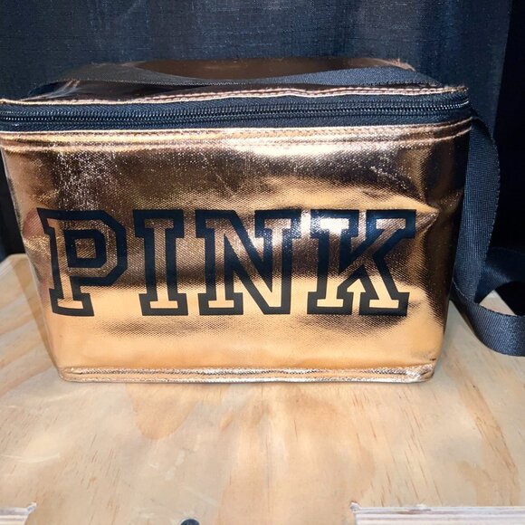 PINK Rose Gold Lunchbox Cooler Victoria's Secret NEW - Picture 2 of 4